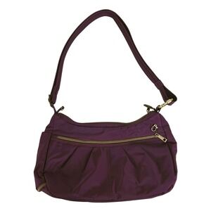 Travelon anti-theft hobo bag in a violet purple colour